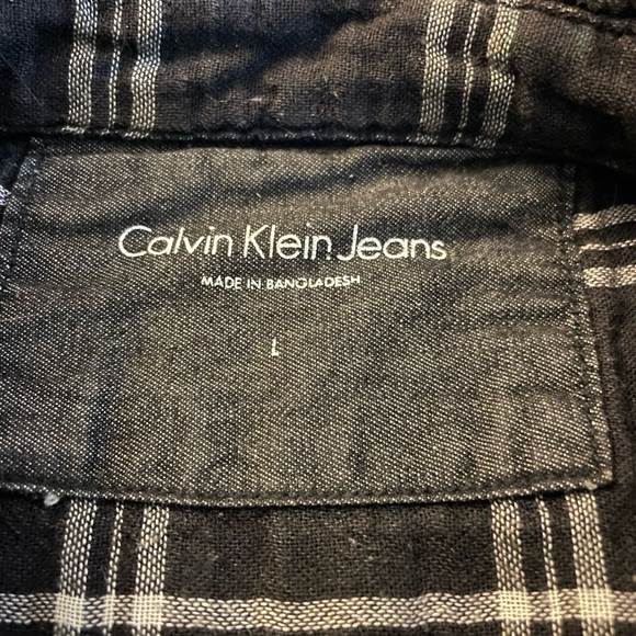 Calvin Klein checked shirt - Black/white -Size L - Picture 4 of 4